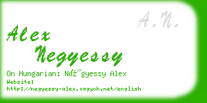 alex negyessy business card